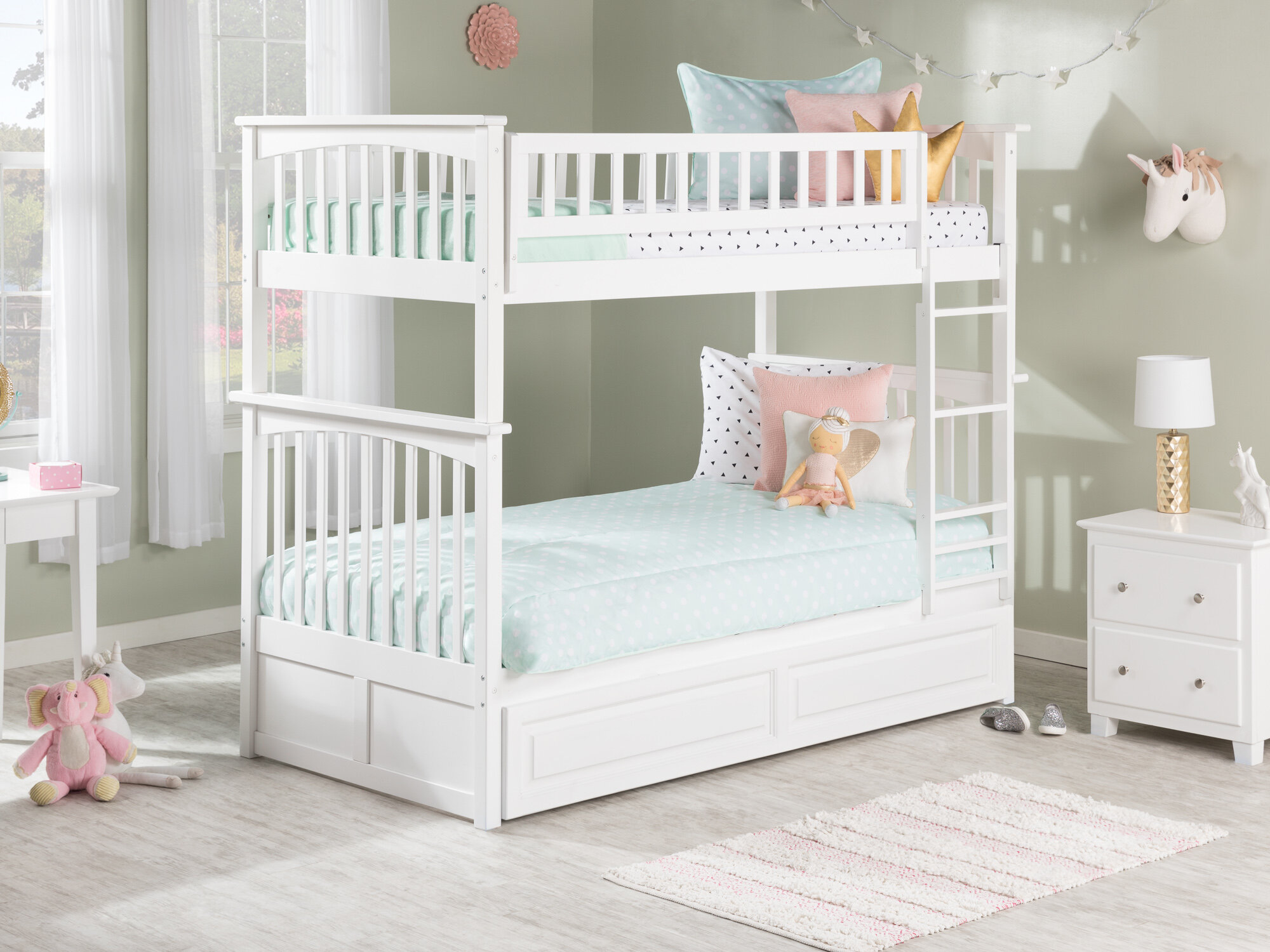 bunk beds for kids with trundle