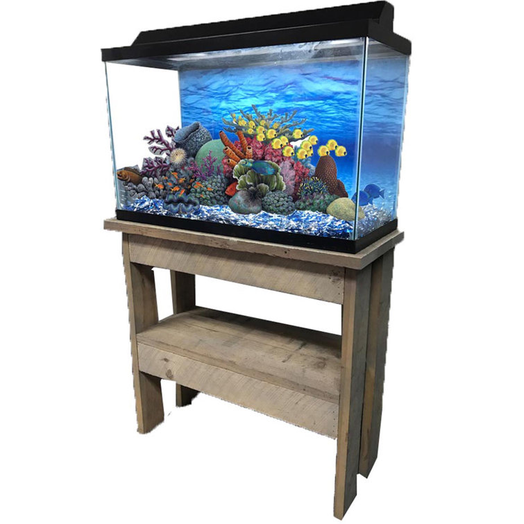 rustic aquarium stand