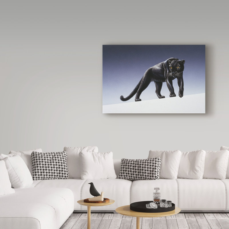 Trademark Art Black Panther Light Acrylic Painting Print On