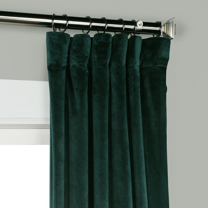 Riverton Solid Room Darkening Rod Pocket Single Curtain Panel