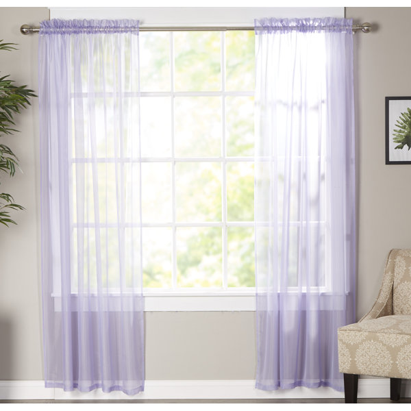 Deep Purple Sheer Curtains Wayfair