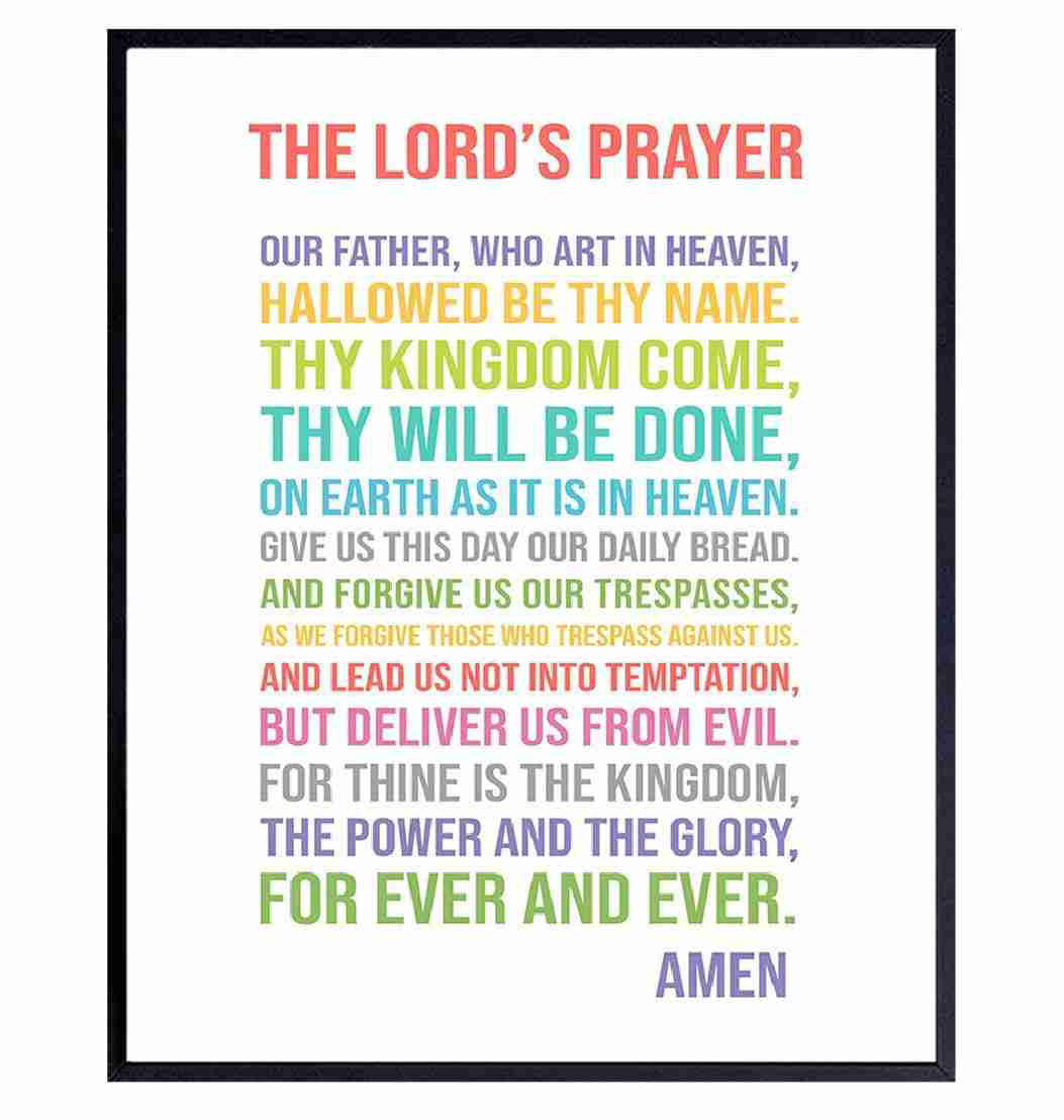 Latitude Run® Lords Prayer Wall - Catholic Gifts - Christian Gi Lords ...