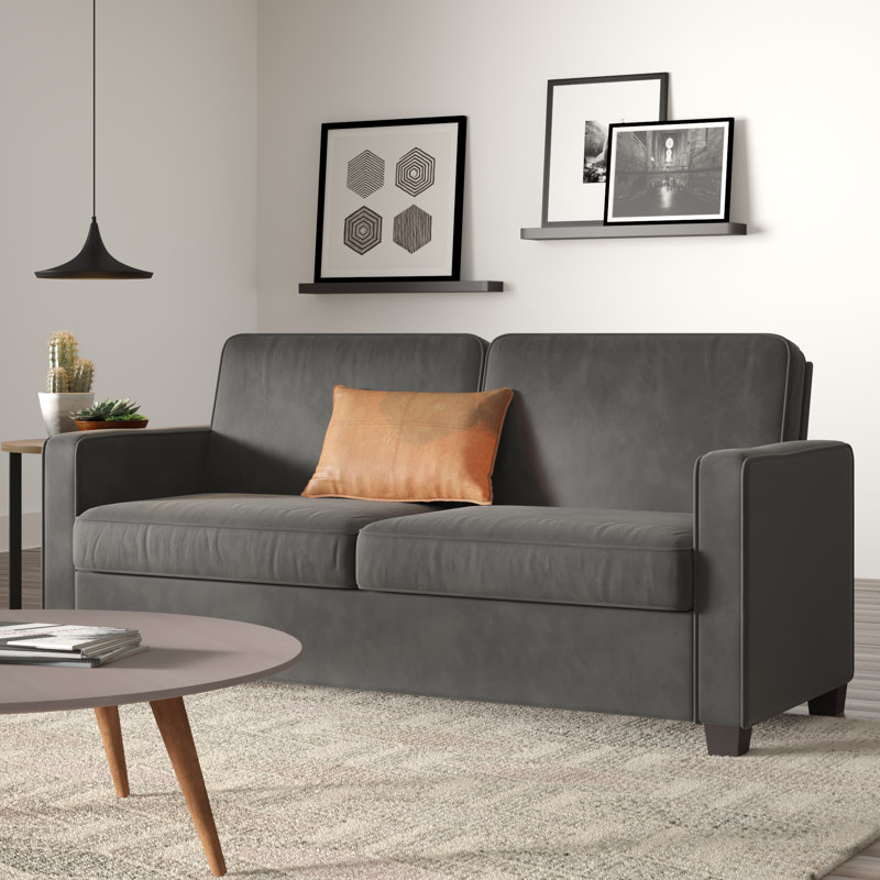 Mercury Row Cabell Velvet Square Arm Sofa Bed | Birch Lane