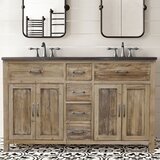 Featured image of post Rustic Double Sink Bathroom / A rustic corner style bathroom vanity sink crafted in weathered oak veneers giving it the more natural look.