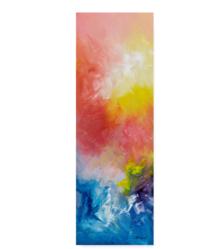 Trademark Art Sun Split Clouds Wrapped Canvas Acrylic Painting