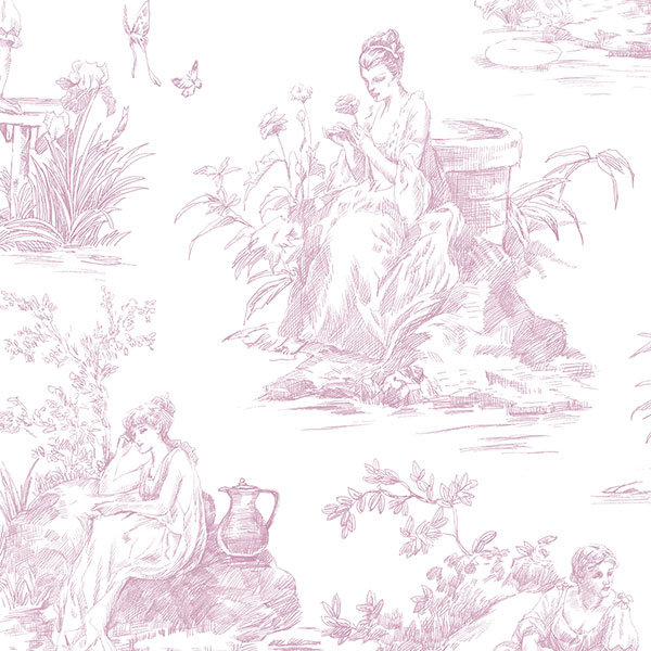 Ophelia Co Burkhead 32 7 X 5 Toile De Jouy Wallpaper Reviews Wayfair