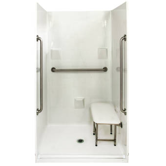 Maax Inc Camelia 48 W X 79 H Framed Rectangle Shower Stall With Seat And Base Included Wayfair