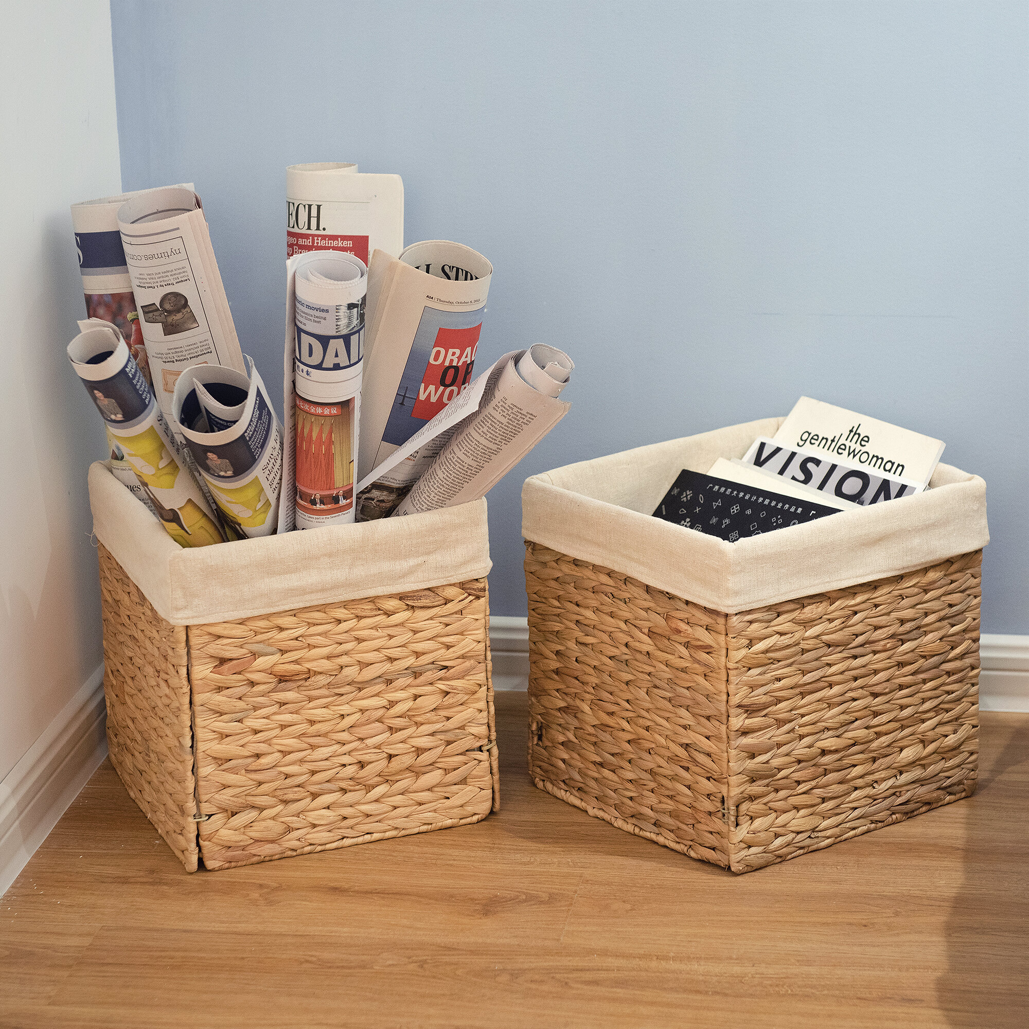 Breakwater Bay 2 Piece Wicker Basket Set & Reviews | Wayfair