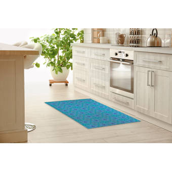 Rosalind Wheeler Streeter Field Of Flowers Kitchen Mat Wayfair