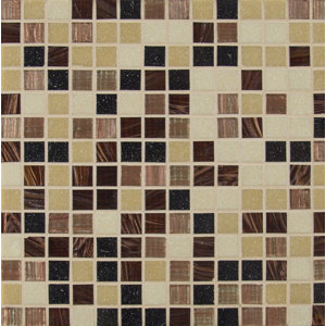 Desert Sunset 0.75″ x 0.75″ Glass Mosaic Tile in Brown