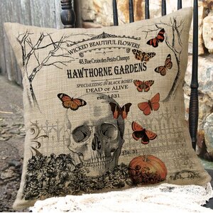Hawthorne Gardens Square Throw Pillow