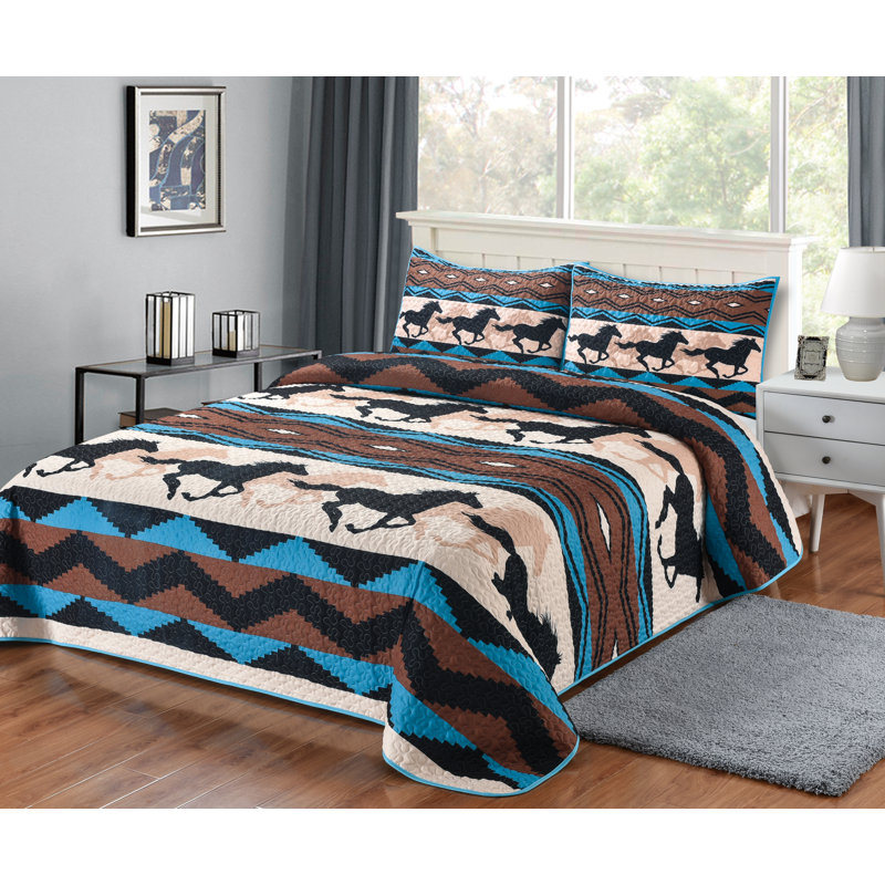 Millwood Pines Trawalla Southwest Wild Horse Quilt Set Reviews