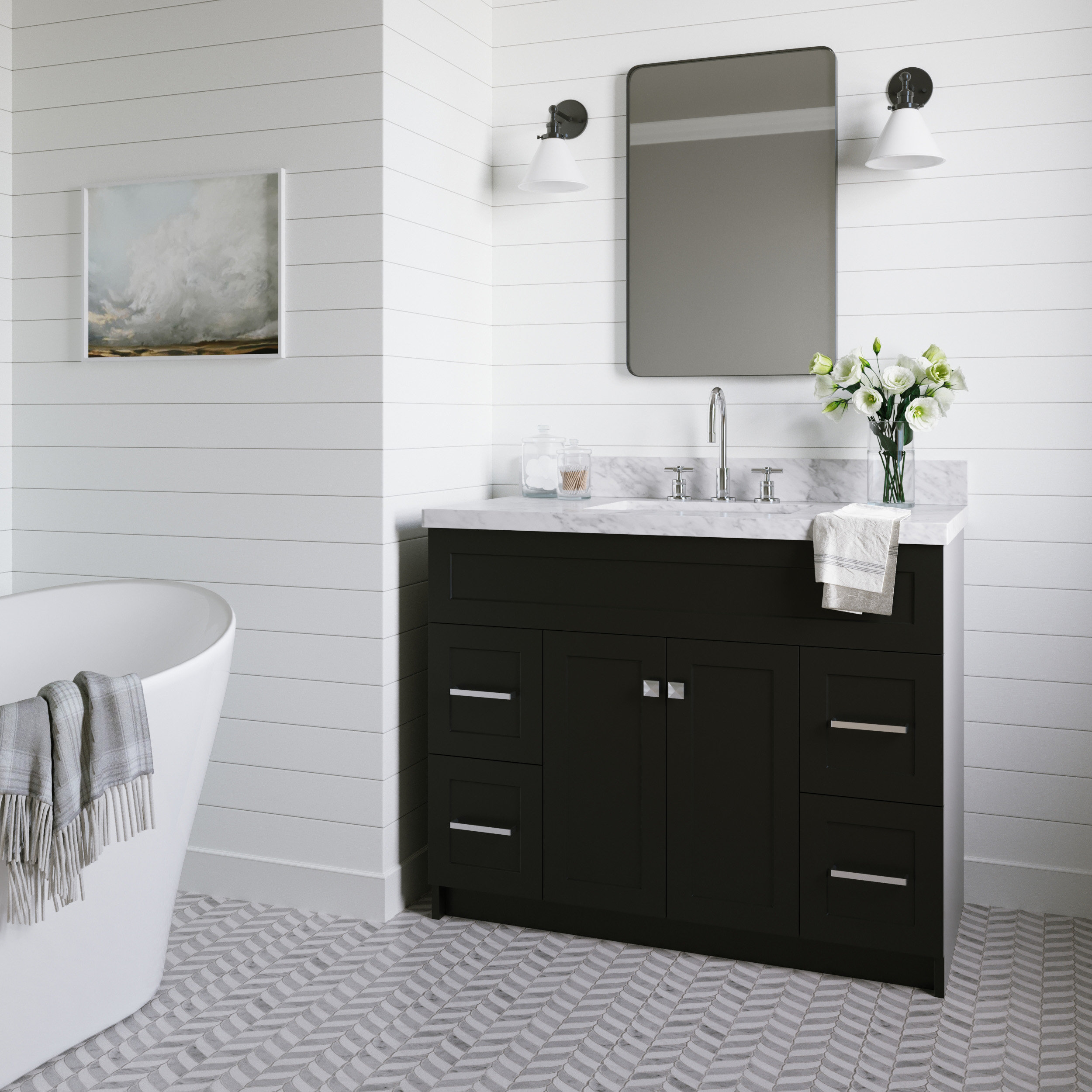 Ariel Bath 42'' Single Bathroom Vanity Base Only Wayfair