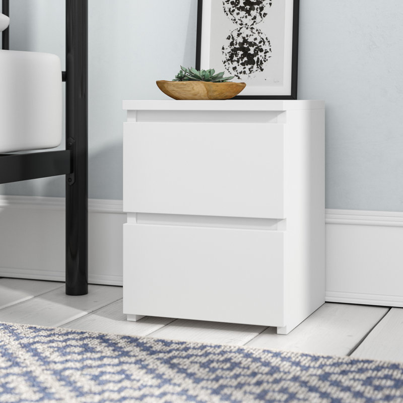 Zipcode Design Tonya 2 Drawer Bedside Table Reviews Wayfair Co Uk