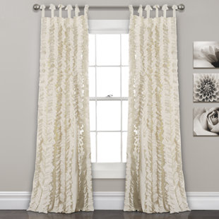 White Ruffled Curtains Wayfair