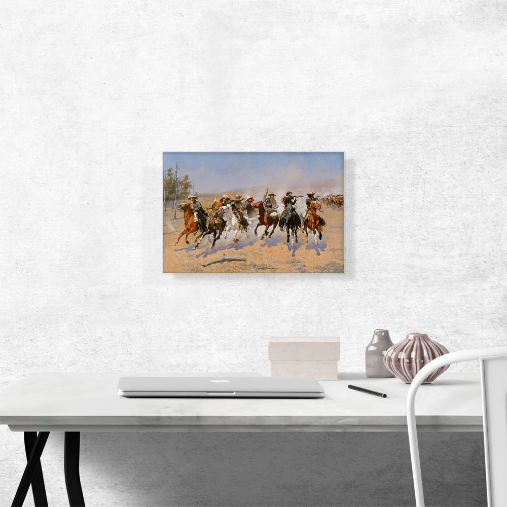 ARTCANVAS A Dash For The Timber 1889 by Frederic Remington - Wrapped ...