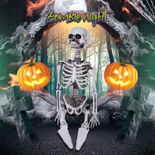 Halloween Creature Skeleton Wall Grabber Sticker Decal Skull Party Decoration