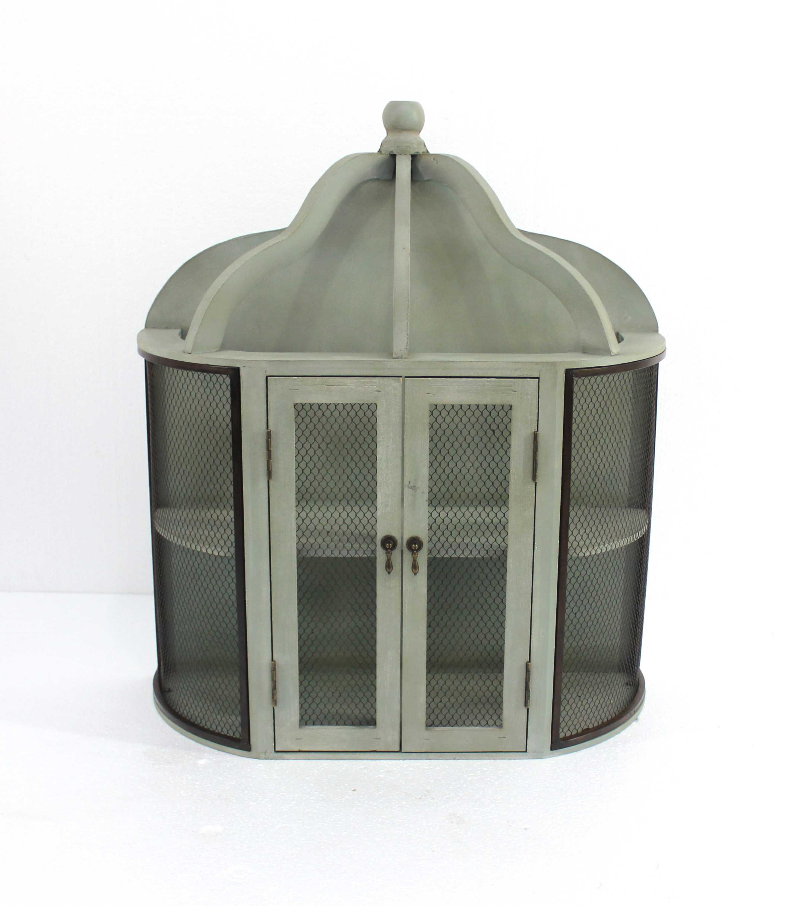 August Grove Bostwick Castle Like Wall Mounted Wooden 2 Door