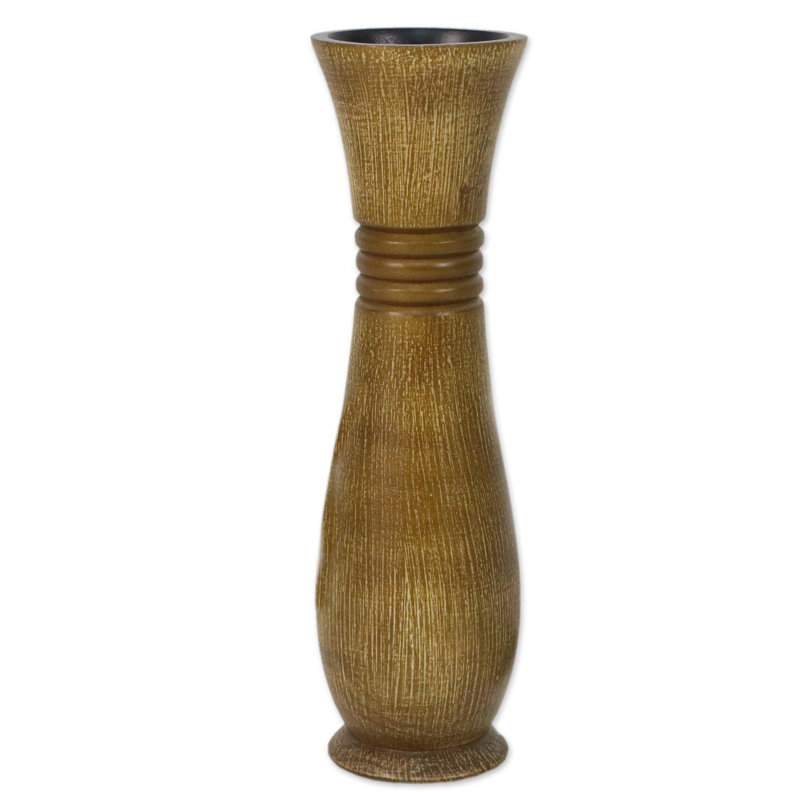 World Menagerie Alyvia Gift Of Nature Wood Decorative Table Vase Wayfair
