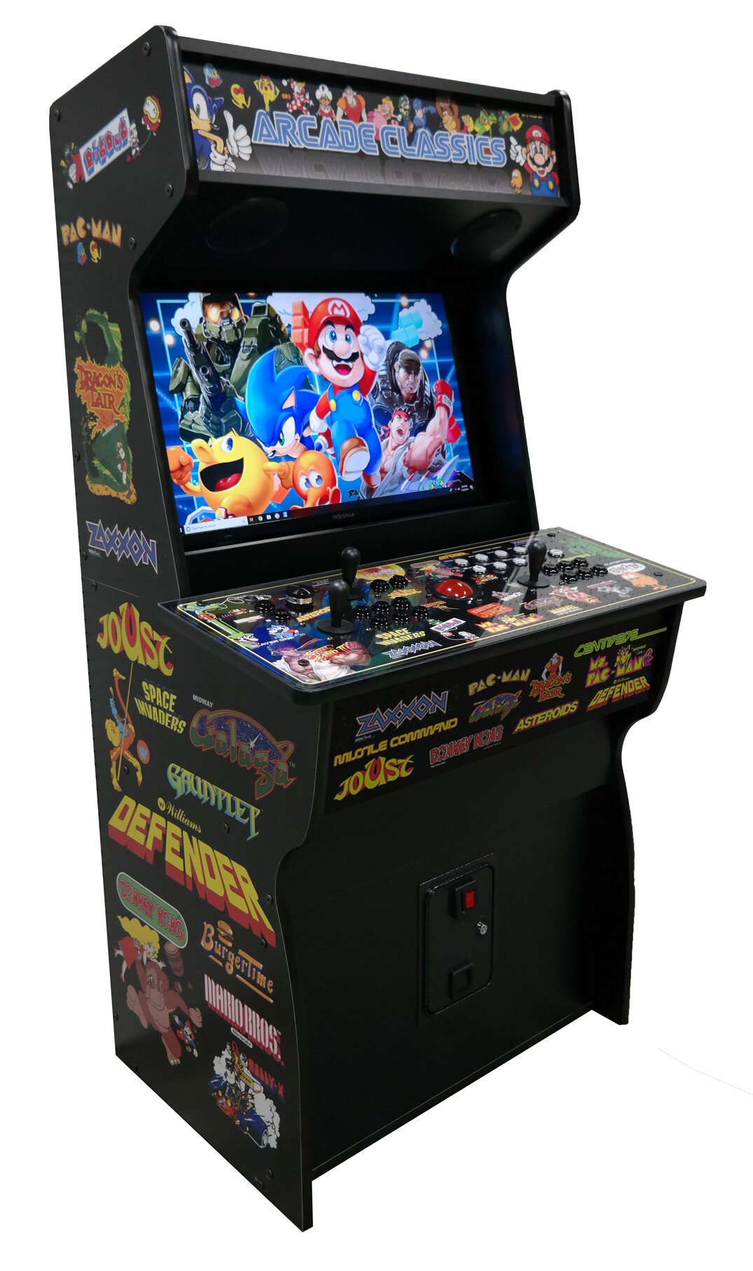 Player 1 & 2 SET CHROME Led Lighted Arcade Button Mame Multicade