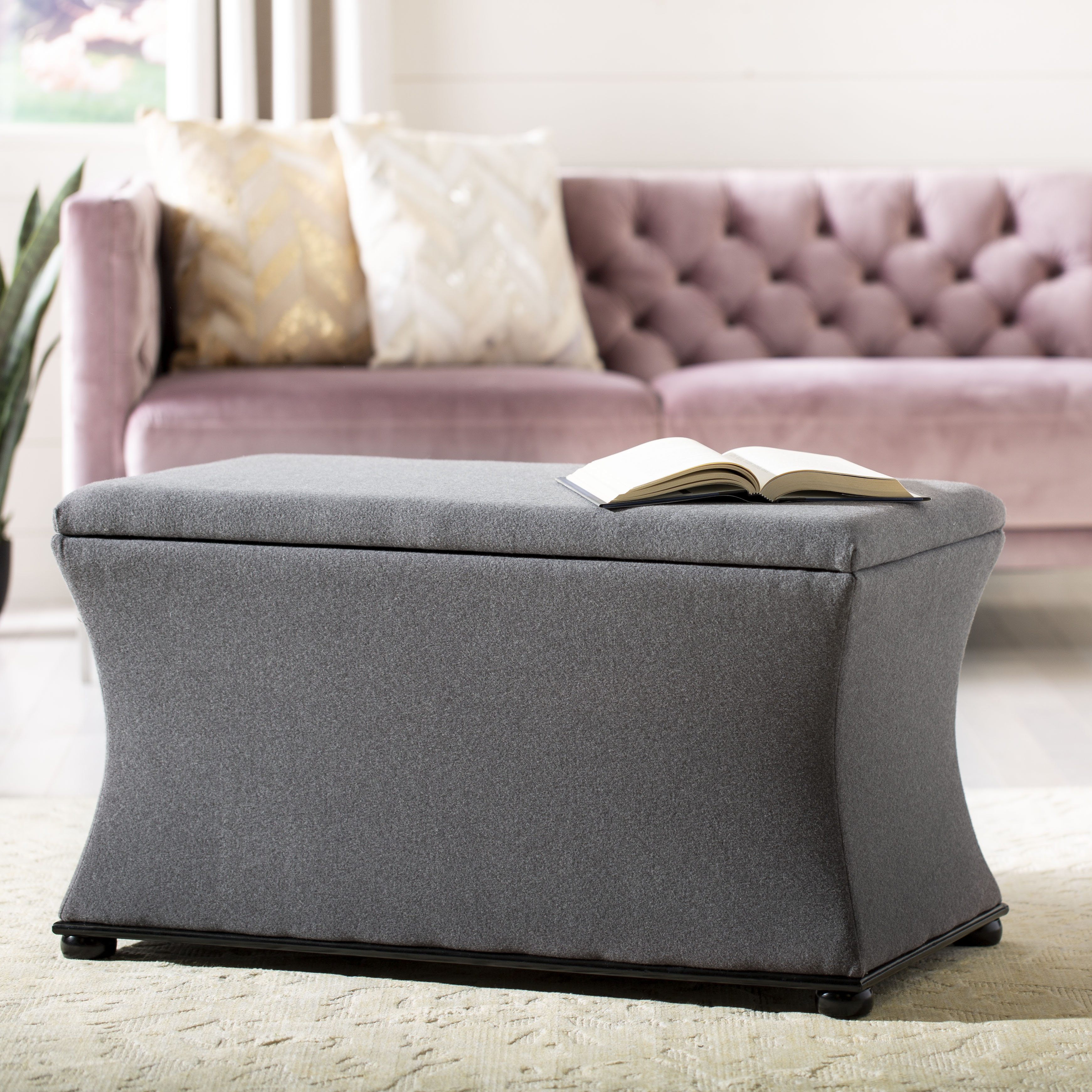 Safavieh Kate Upholstered Storage Bench Reviews Wayfair