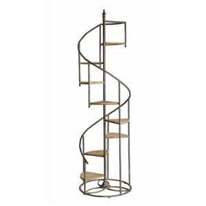 Shauna Spiral Staircase Etagere Bookcase