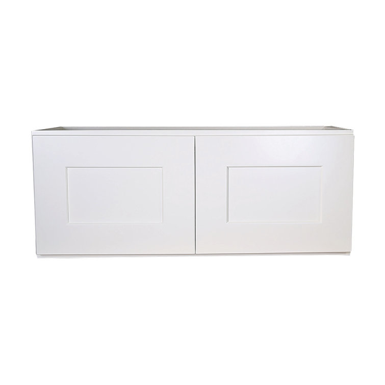 Ebern Designs Frits Fully Assembled 36x21x12 In Shaker Style Kitchen Wall Cabinet 2 Door In White Wayfair