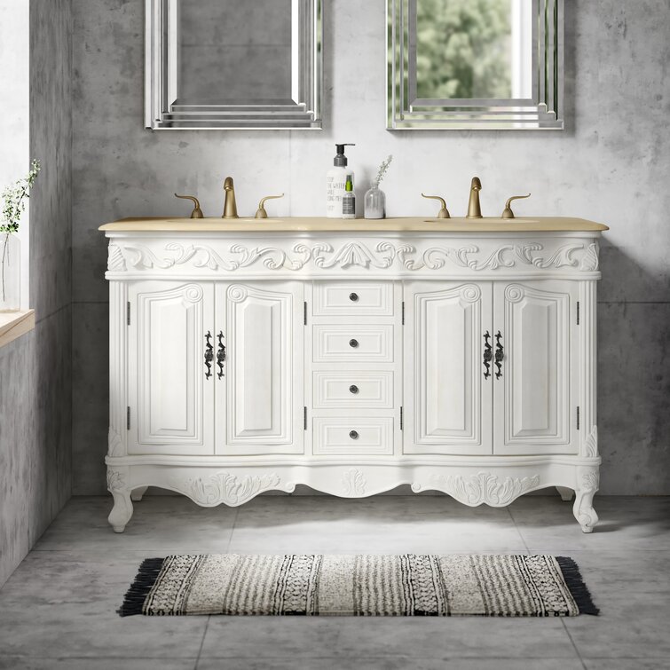 Lark Manor Dyess 60 Double Bathroom Vanity Set Reviews Wayfair