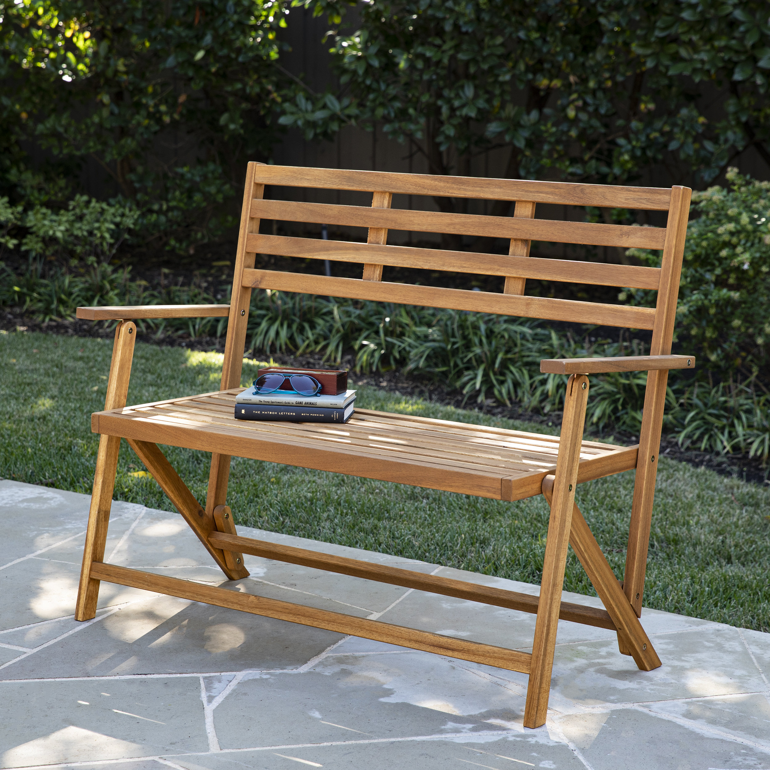 Highland Dunes Ballidon Outdoor Wooden Garden Bench Reviews Wayfair