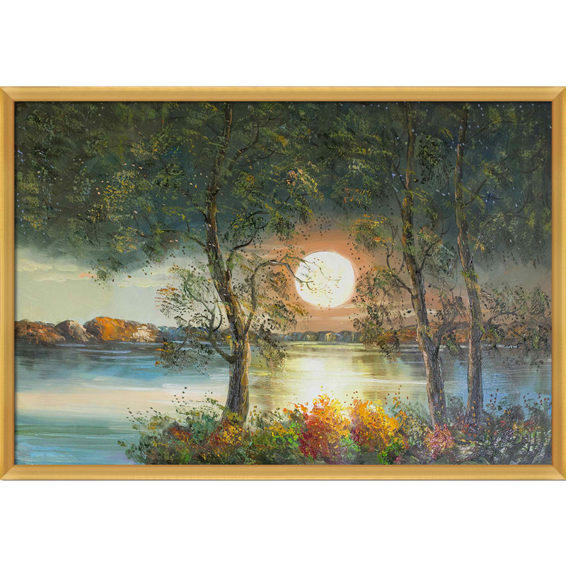 Fleur De Lis Living Moon By Justyna Kopania Picture Frame