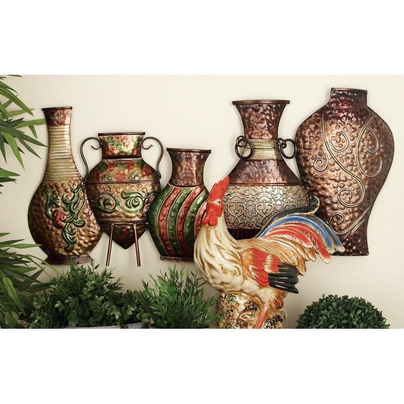 World Menagerie Ornamental Metal Vase Wall Decor Reviews Wayfair