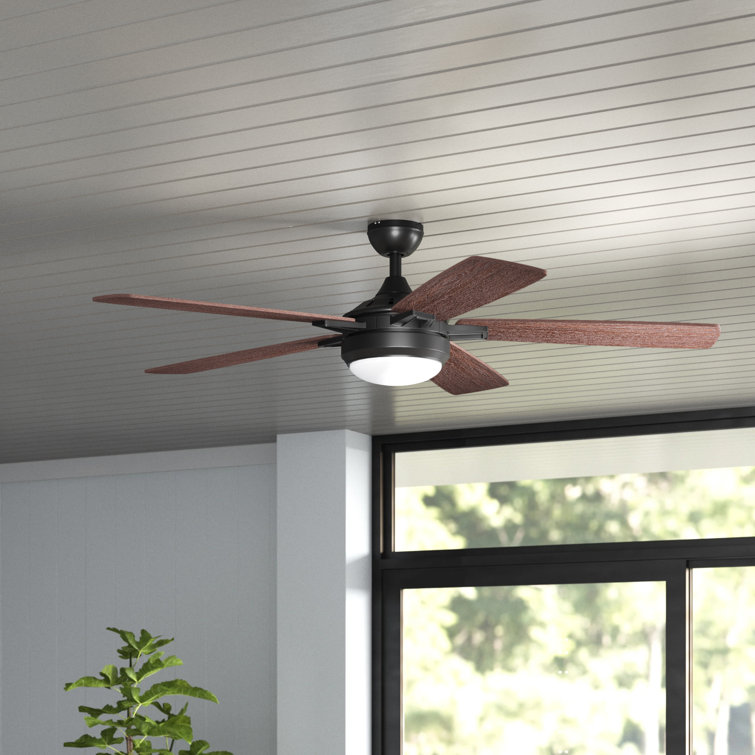 Bronze finish 52" 56'' Indoor Ceiling Fan with LED Light Remote Control Nickel 