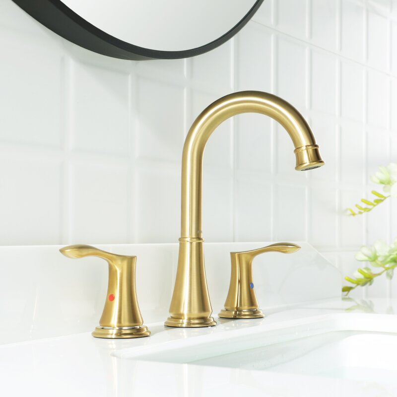 Parlos Home Widespread Bathroom Faucet With Pop Up Drain And Water