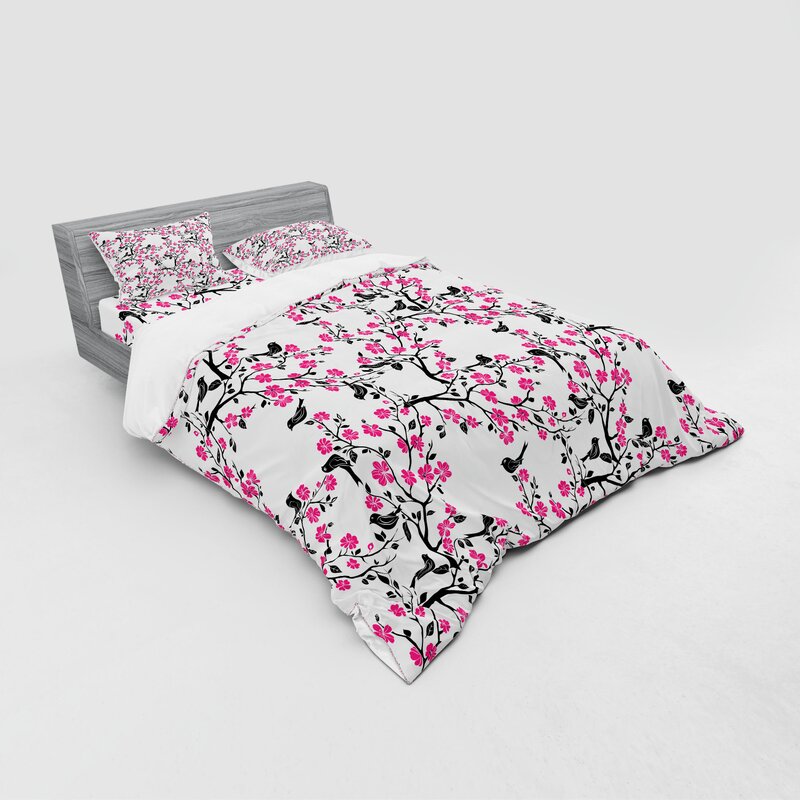 East Urban Home Cherry Blossom Duvet Cover Set Wayfair