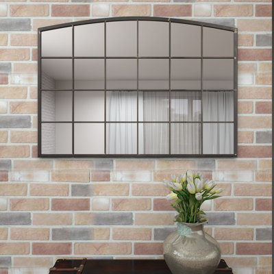Glass Window Pane Inspired Room Wall Mirror