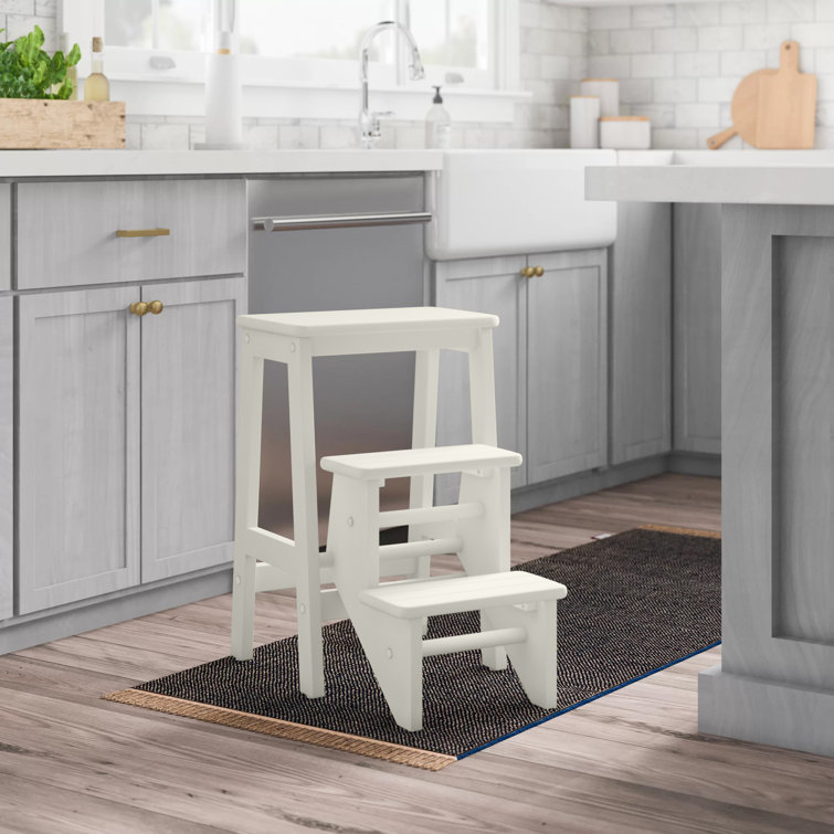 Mowery 24' 3 - Step Wood Folding Step Stool