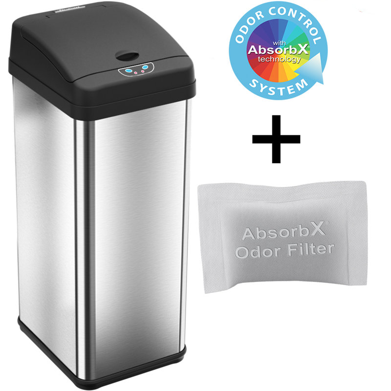 Rebrilliant Ericksen 13 Gallon Motion Sensor Trash Can Reviews Wayfair