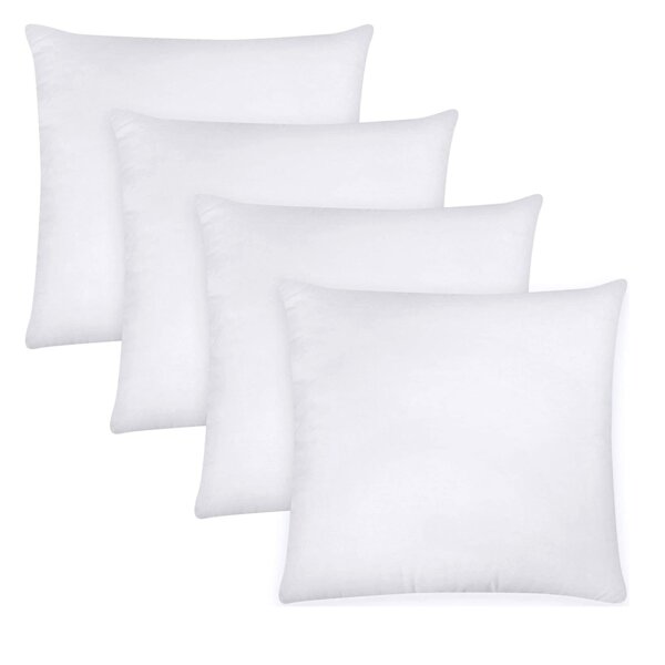 IT IDEAL TEXTILES Pack of 2 16 x 16 Hollowfibre Cushion Inner Pads Fully Machine Washable Fibre Cushion Cover Inserts Pair of Luxury White Anti Allergy Cushions Pads 