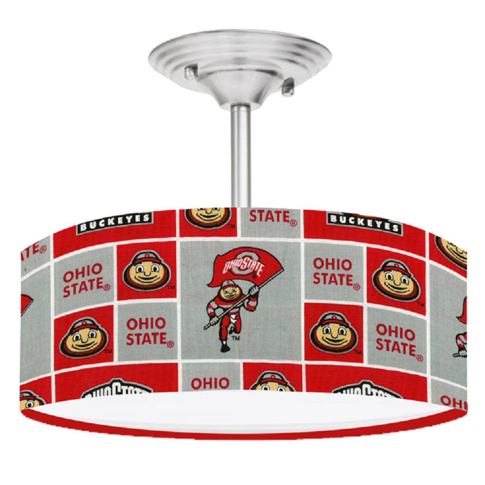 Ceiling Fan Designers 2 Light Unique Statement Drum Pendant