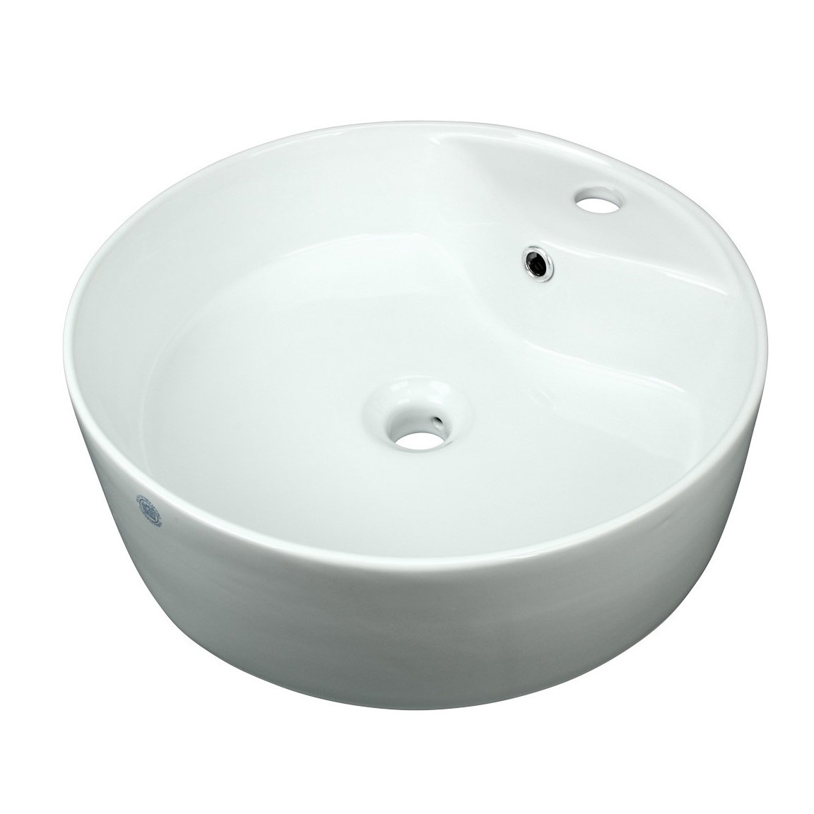 The Renovators Supply Inc. Vitreous China Circular Vessel Bathroom Sink