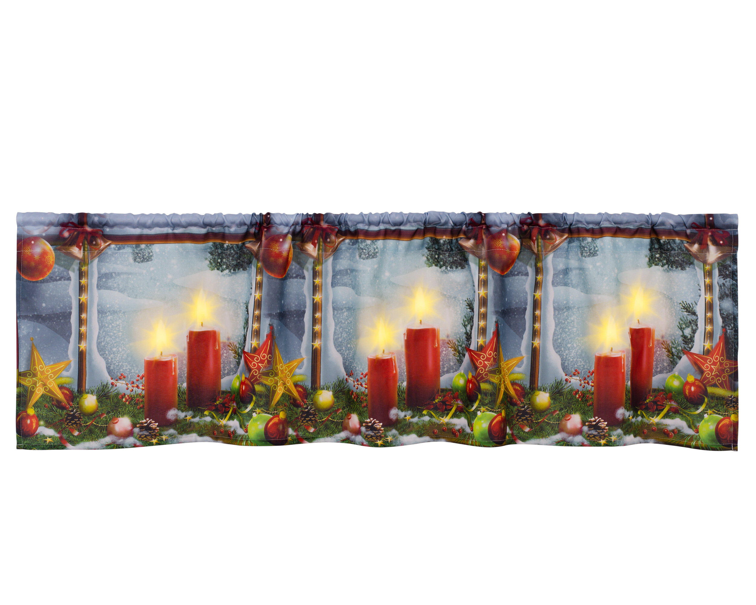 Violet Linen Glories Illuminated Led Christmas Candles 60 Window Valance Wayfair