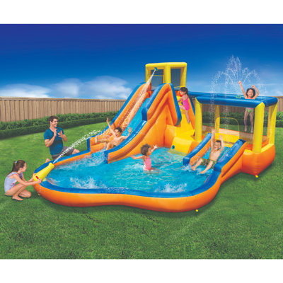 142' x '182 bounce house with water slide and air blower