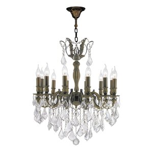 Dodson Traditional 12-Light 60W Crystal Chandelier