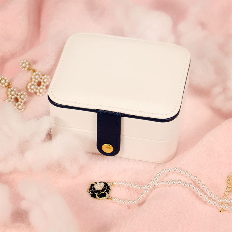 Womens Travel Portable Jewellery Box Organizer Mirror Jewel Storage Case 