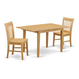 Antonio Butterfly Leaf Solid Wood Breakfast Nook Dining Set by Andover Mills™
