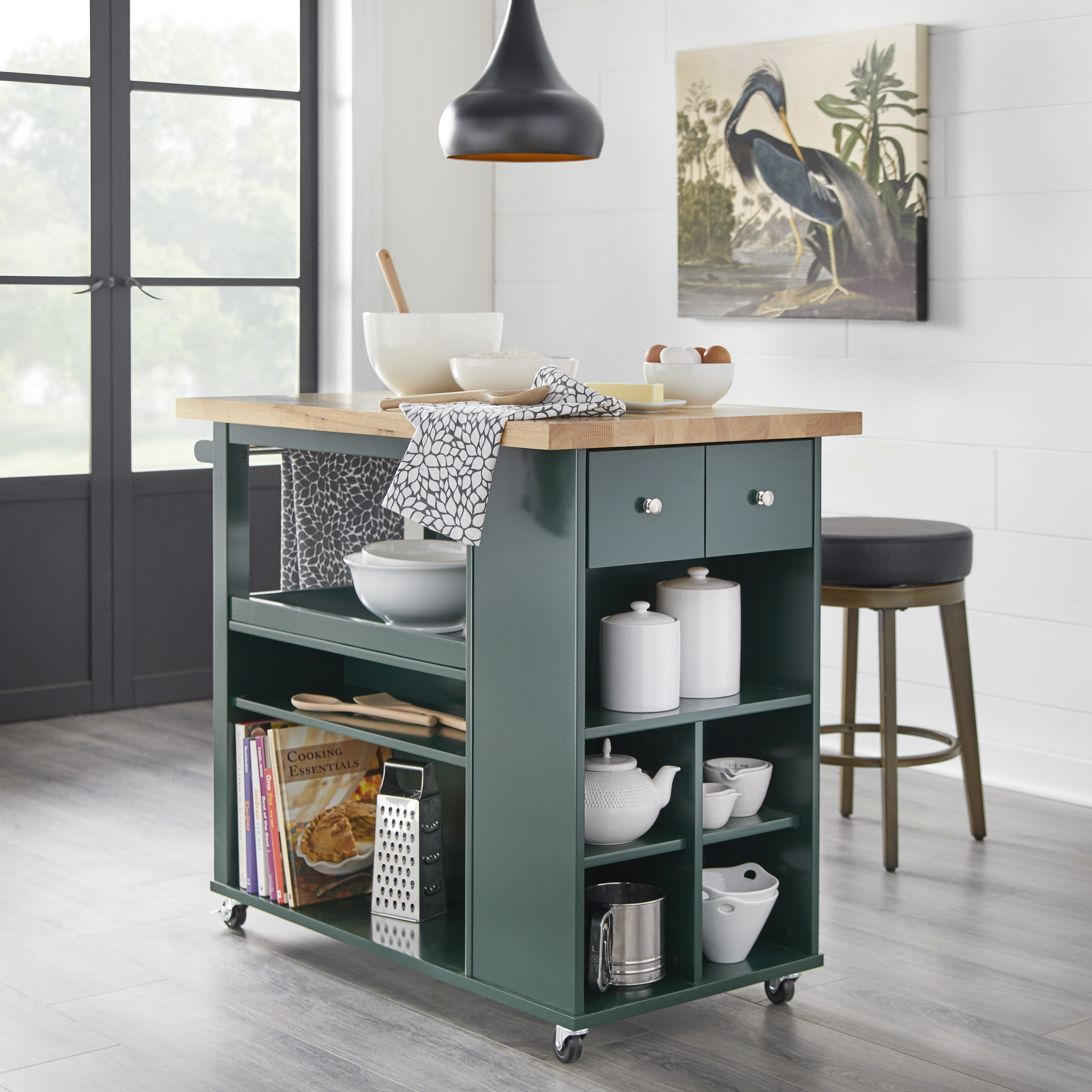Winston Porter Haysi Kitchen Cart Reviews Wayfair Ca