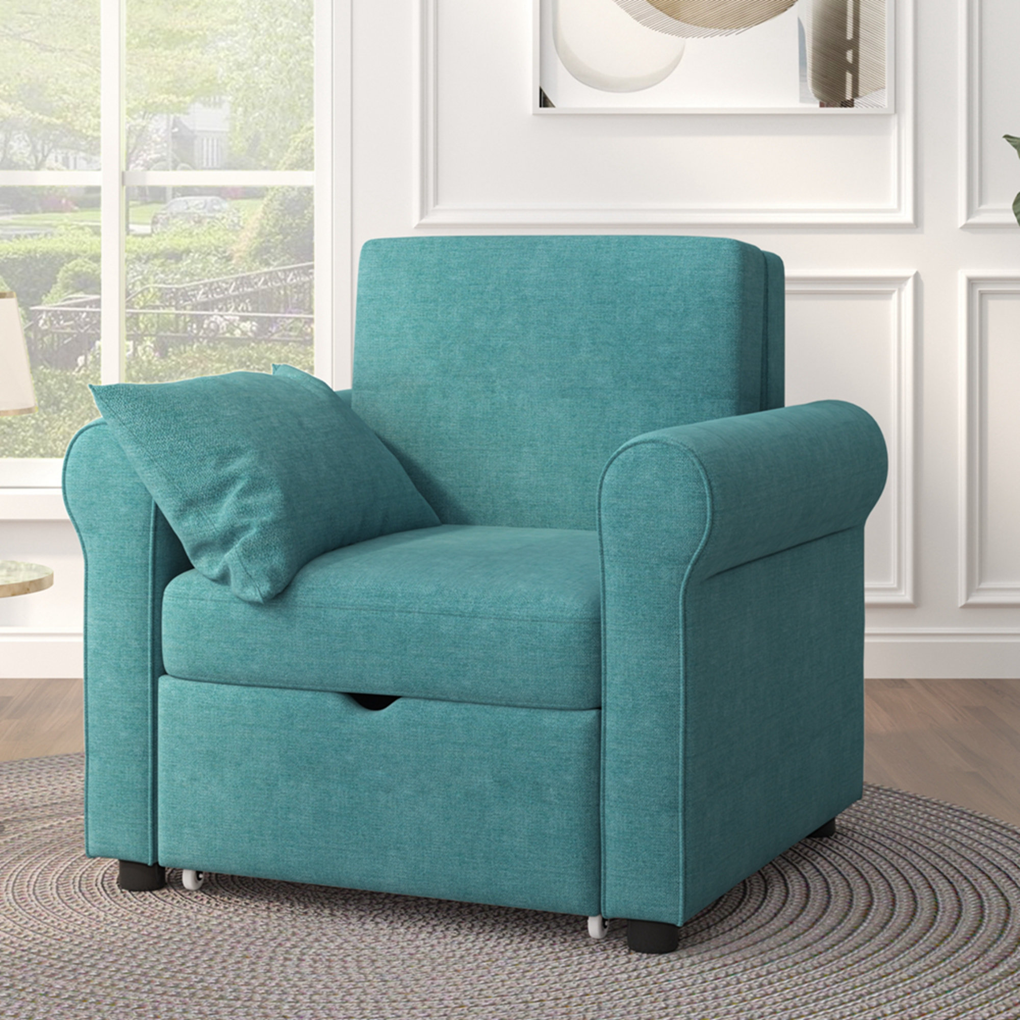 Winston Porter Dionigio 2in1 Convertible Sleeper Chair Bed Wayfair