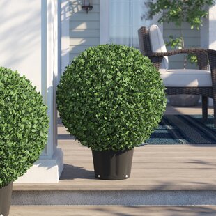 2 pcs  ARTIFICIAL Christina Loose TOPIARY FAUX BOXWOOD LEAF BALL HOUSE YARD 