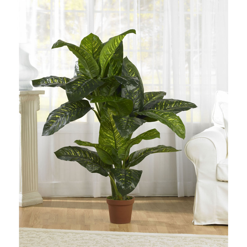 Nearly Natural 53&quot; Artificial Fiddle Leaf Fig Plant in Pot