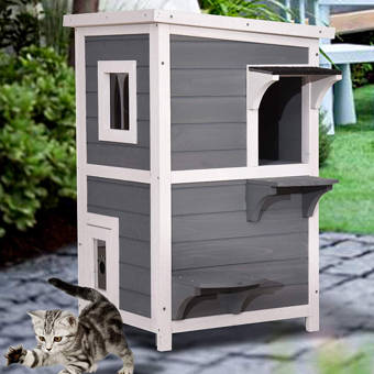 Tucker Murphy Pet 32 Grosso 2 Story Weatherproof Wooden Outdoor